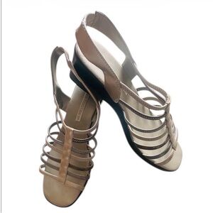 Tender Tootsies Faye 10W Strappy  Matte Gold 🆕 NWOT